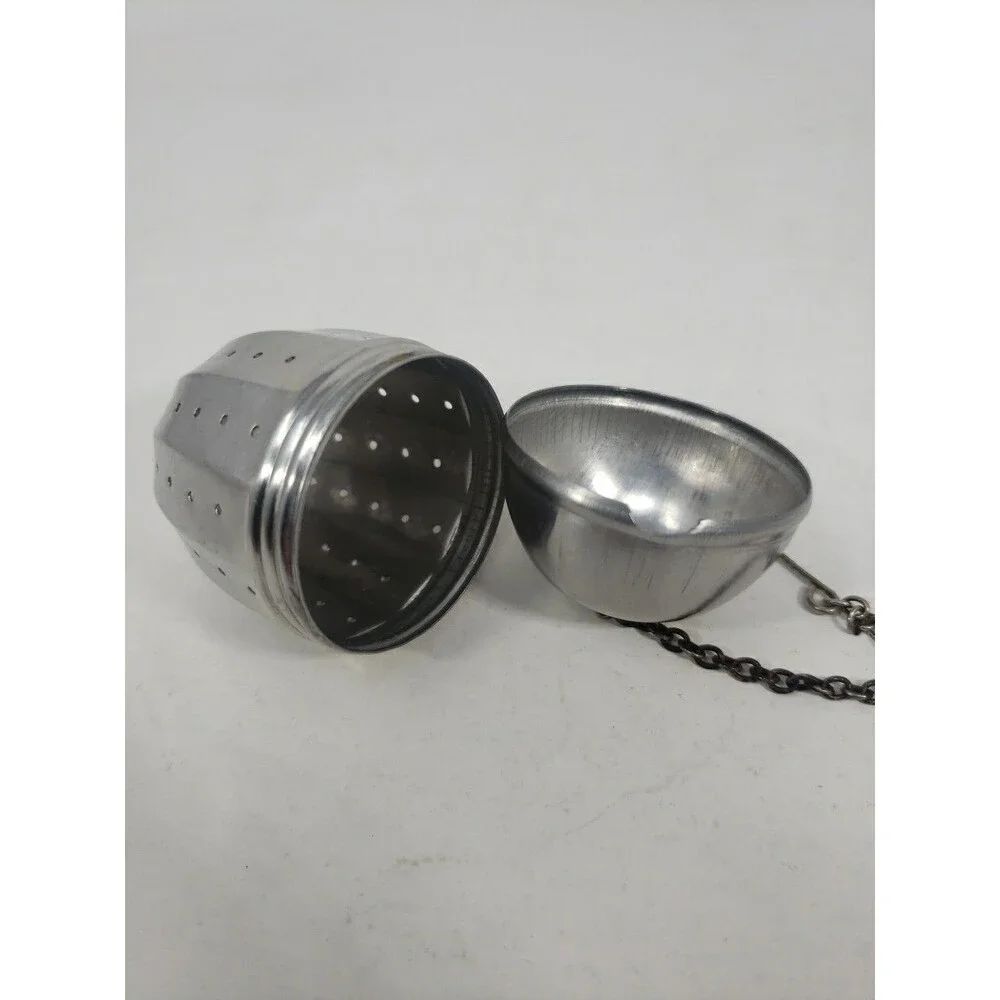 Vintage Stainless Steel Acorn Tea Infuser Loose Leaf Tea Steeper Ball with Chain